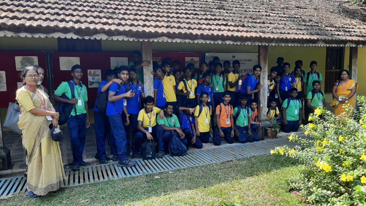 An educational trip was organized for the students of Grades 8 and 9 to Palakkad Fort, the Snake Park, and the Fish Park.